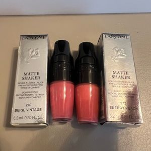 NIB Lancôme matte shaker 272 energy peach + 270 beige vintage